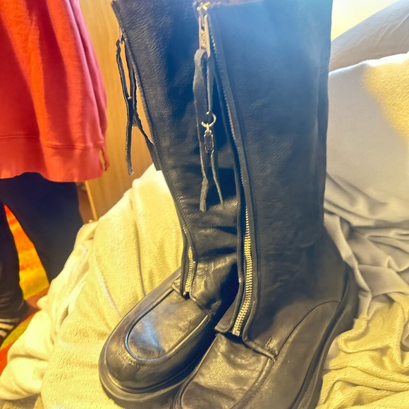 A.S.98 Black Leather Combat Boots Brand New worn once!!! - Picture 4 of 11